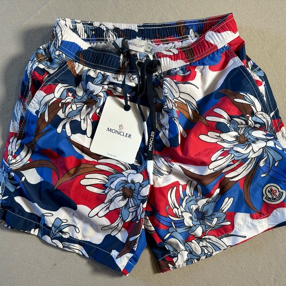 Moncler Floral Camo Print Swim Trunks - Picture 10 of 12